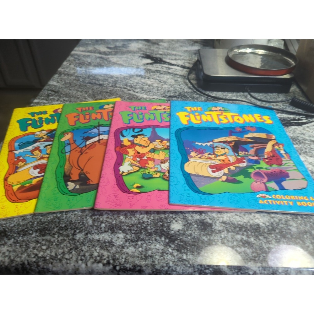 4 Vintage 1994 Landoll's Hanna Barbera The Flintstones Coloring & Activity Book